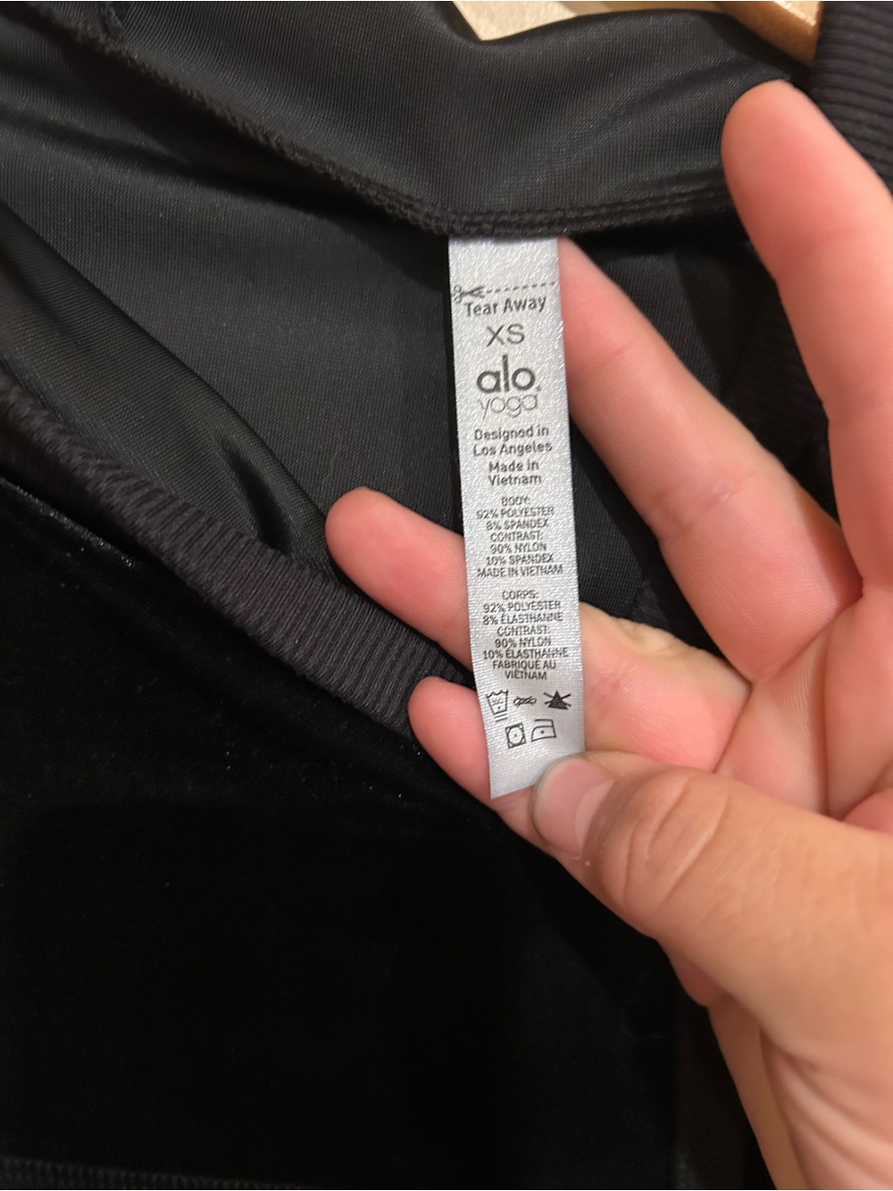 Alo Velour Crop Hoodie XS - Picture 3 of 6